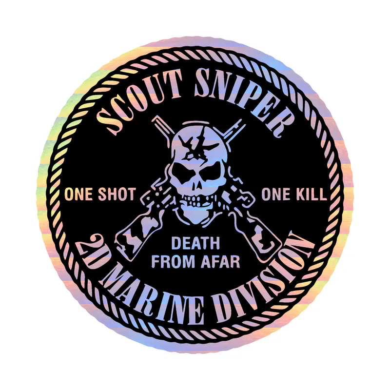 Marine Corp Scout Sniper 317 Holographic Vinyl Decal
