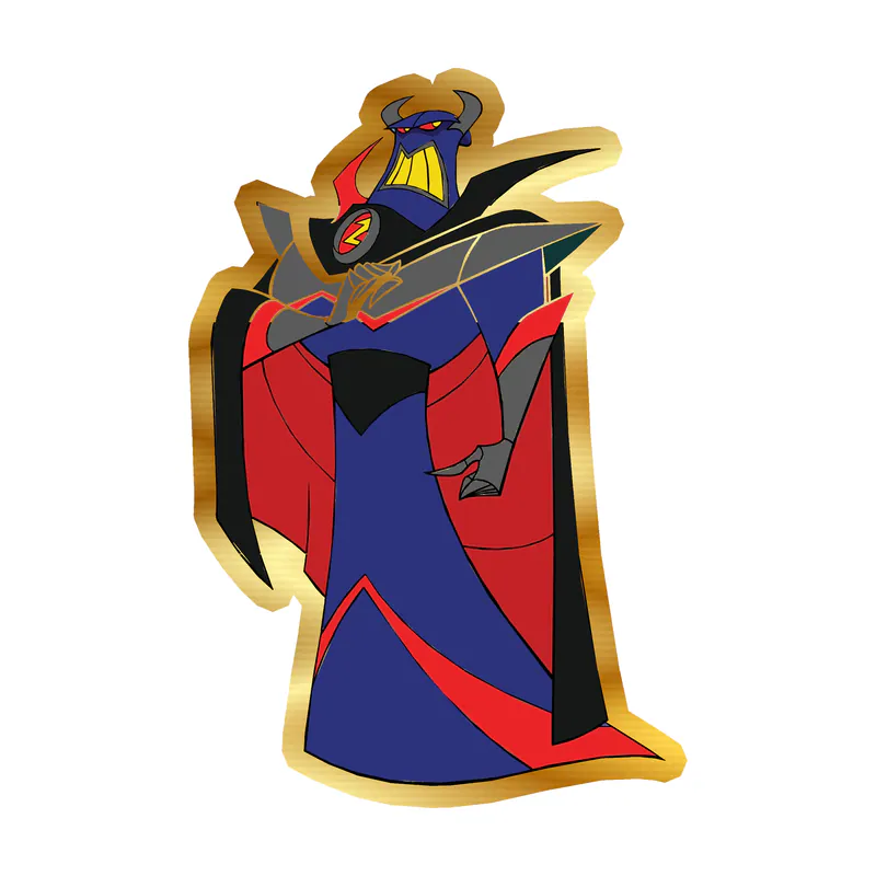 Toy Story Emperor Zurg Gold Chrome Vinyl Sticker - Custom Size