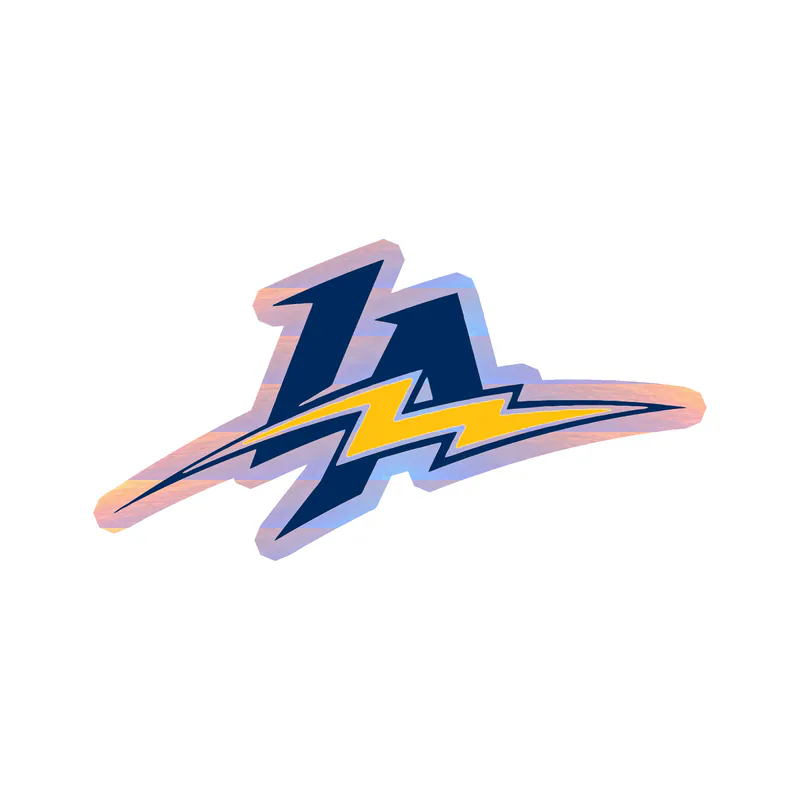 Los Angeles Chargers - Dark LA - Holographic Vinyl Sticker - Custom Size