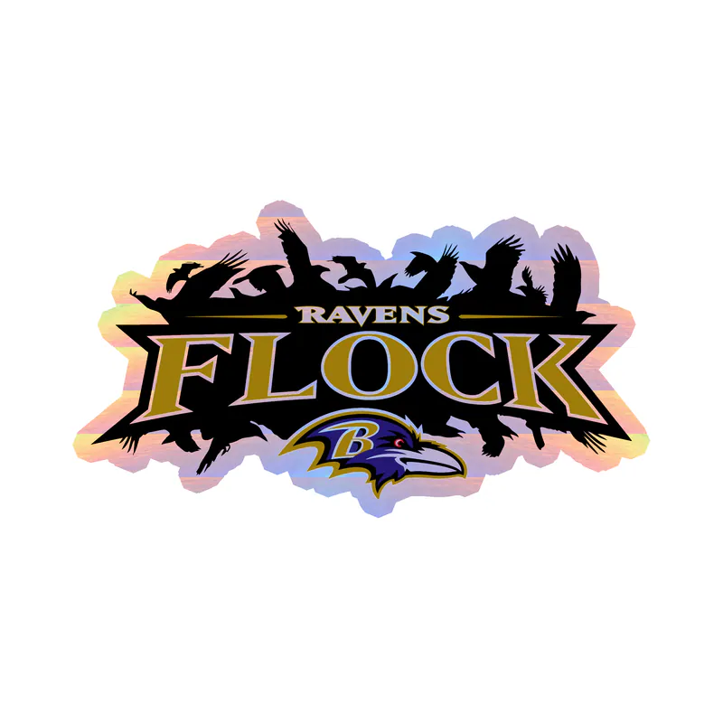 Baltimore Ravens - Image 8 - Holographic Vinyl Sticker - Custom Size