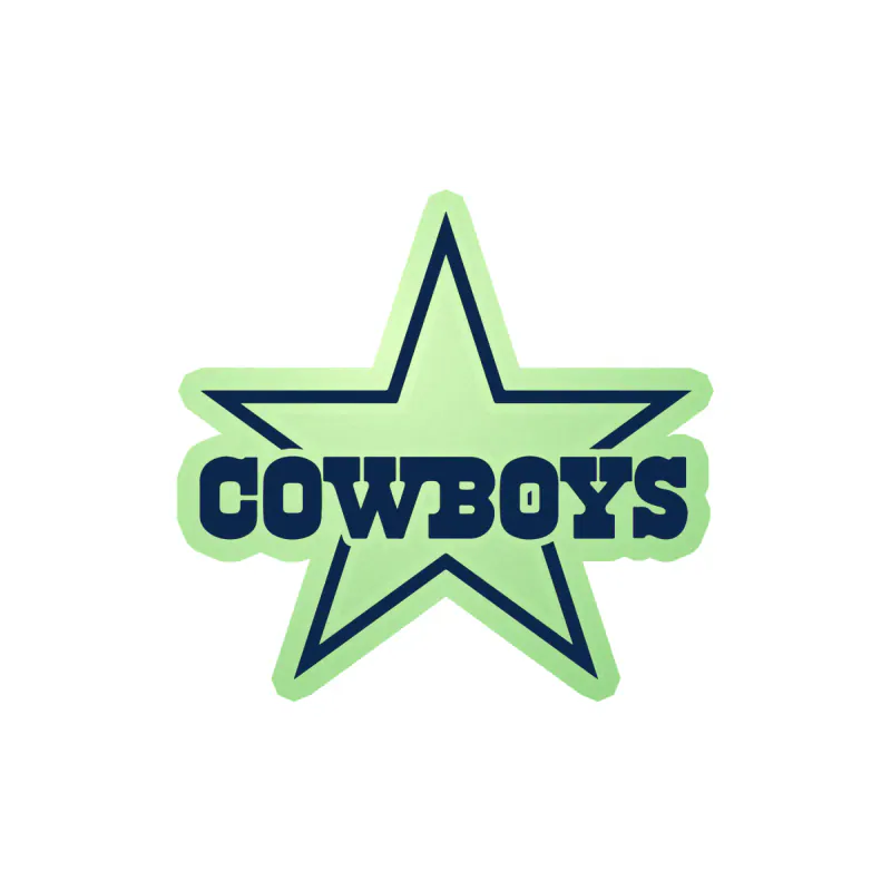 Dallas Cowboys - Star - Image 4 - Glow in the Dark Vinyl Sticker - Custom Size