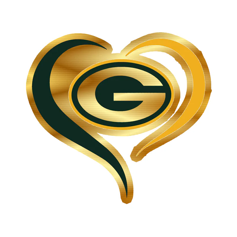 Green Bay Packers - Image 16 - Gold Chrome Vinyl Sticker - Custom Size