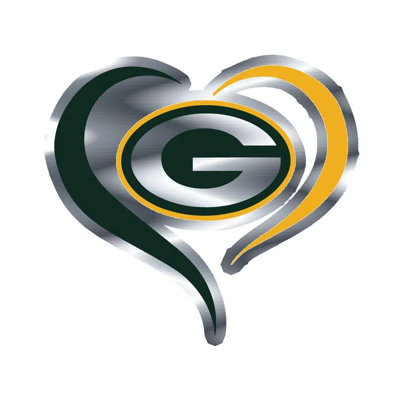 Green Bay Packers - Image 16 - Silver Chrome Vinyl Sticker - Custom Size
