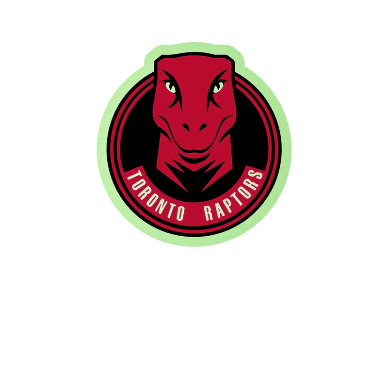 Toronto Raptors - Image 1 - Glow in the Dark Vinyl Sticker - Custom Size