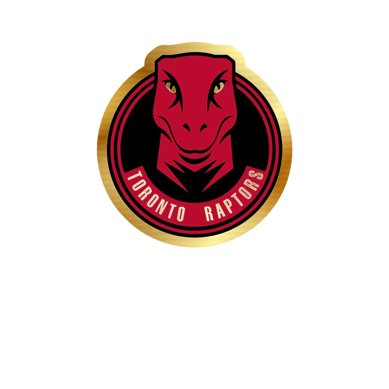 Toronto Raptors - Image 1 - Gold Chrome Vinyl Sticker - Custom Size