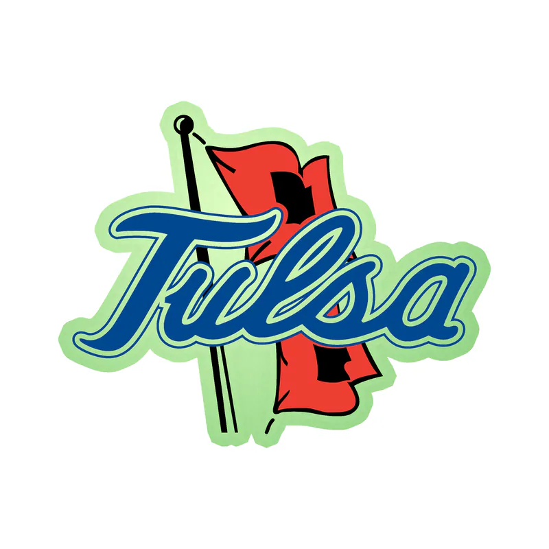 Tulsa Golden Hurricane Glow in the Dark Vinyl Decal - Custom Size