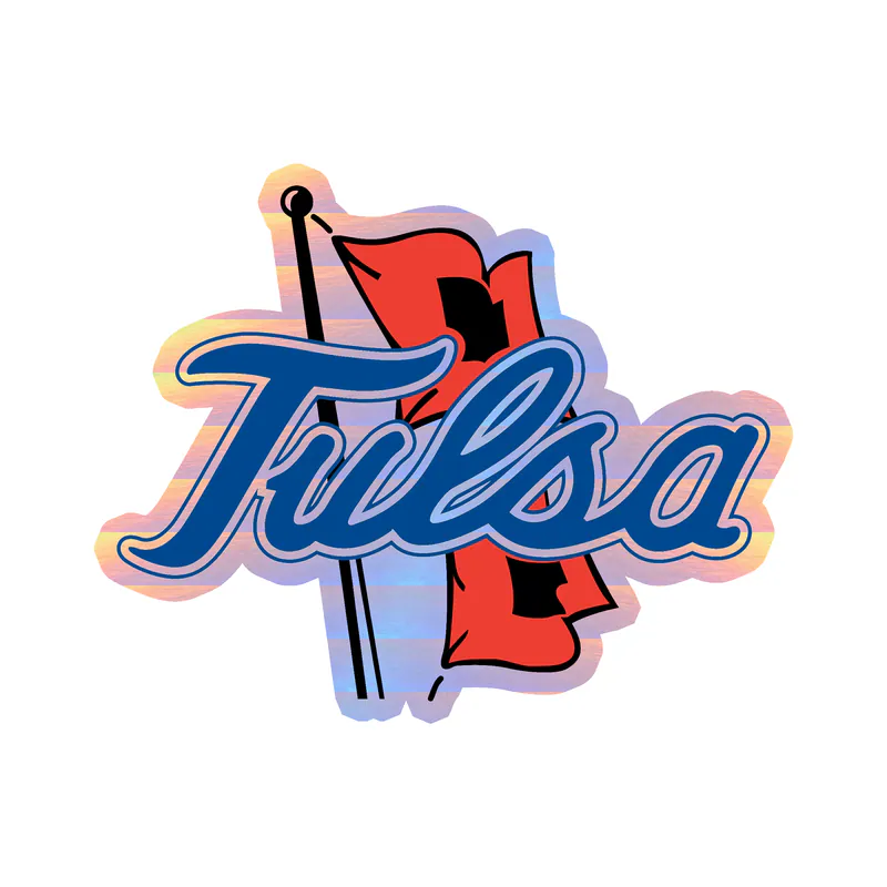 Tulsa Golden Hurricane Holographic Vinyl Decal - Custom Size