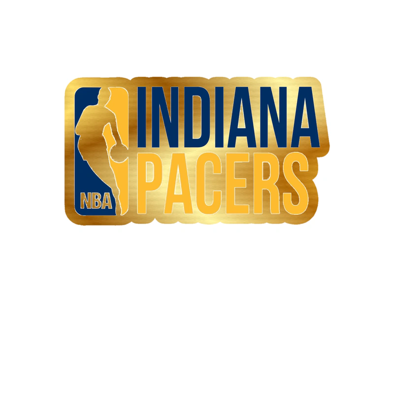 Indiana Pacers - Image 5 - Gold Chrome Vinyl Sticker - Custom Size
