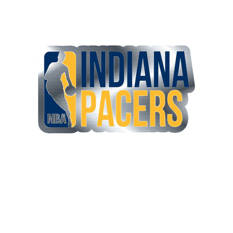 Indiana Pacers - Image 5 - Silver Chrome Vinyl Sticker - Custom Size