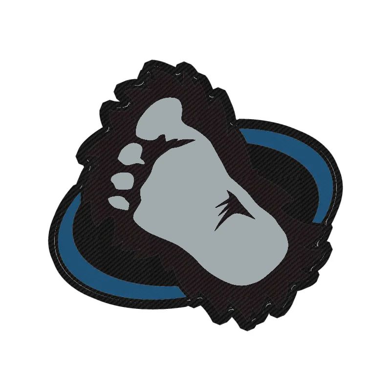 Colorado Avalanche - Foot - Carbon Fiber Vinyl Sticker - Custom Size