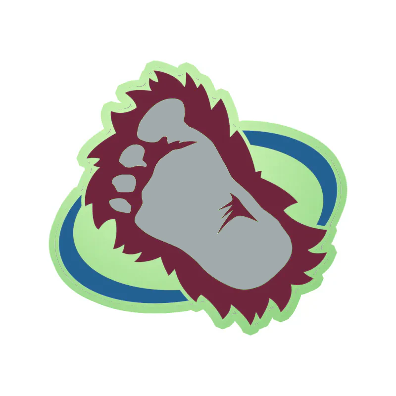 Colorado Avalanche - Foot - Glow in the Dark Vinyl Sticker - Custom Size