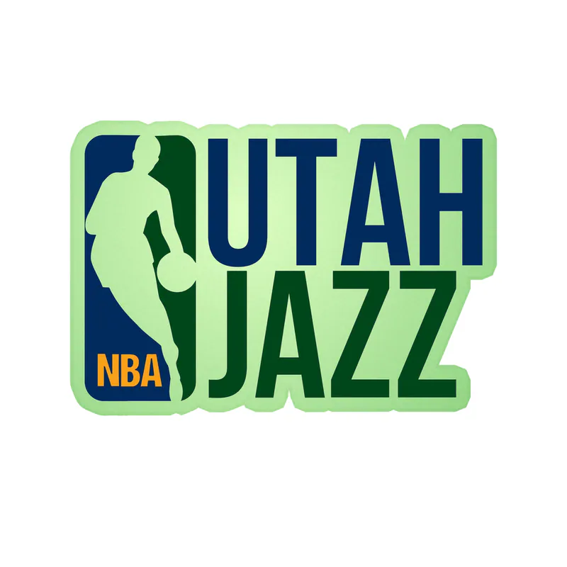 Utah Jazz - Image 1 - Glow in the Dark Vinyl Sticker - Custom Size