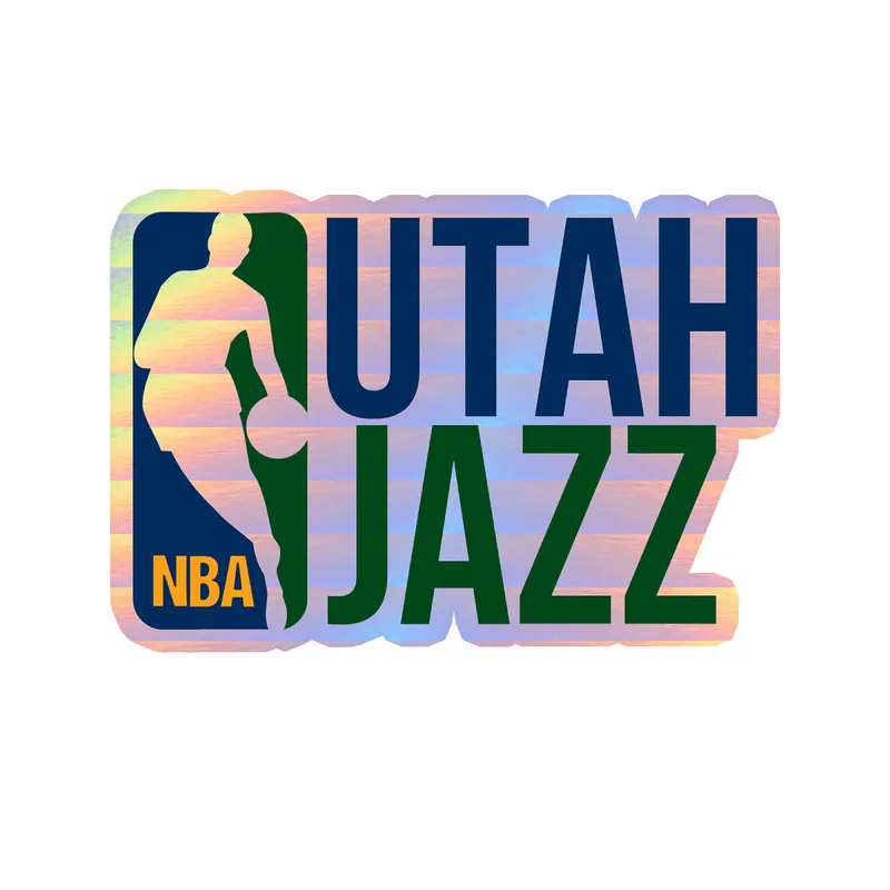 Utah Jazz - Image 1 - Holographic Vinyl Sticker - Custom Size