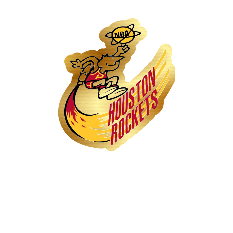 Houston Rockets - Image 4 - Gold Chrome Vinyl Sticker - Custom Size
