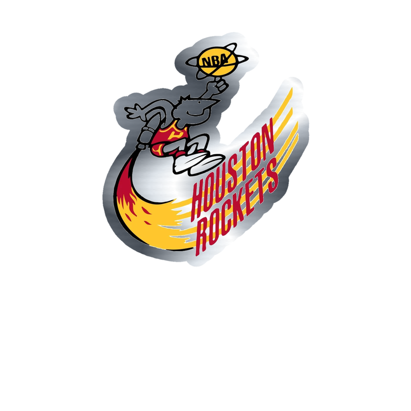 Houston Rockets - Image 4 - Silver Chrome Vinyl Sticker - Custom Size