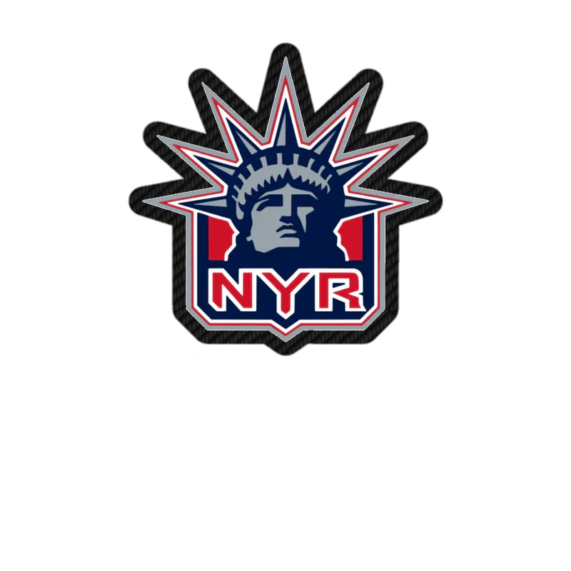 New York Rangers - Liberty - Carbon Fiber Vinyl Sticker - Custom Size