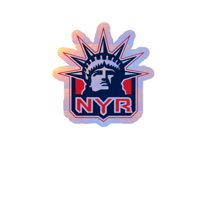 New York Rangers - Liberty - Holographic Vinyl Sticker - Custom Size