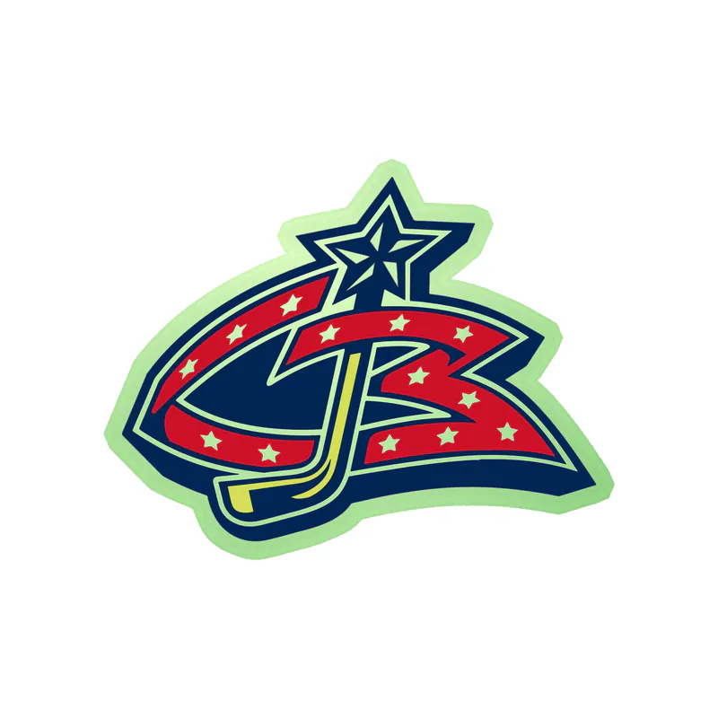 Columbus Blue Jackets - CBJ - Glow in the Dark Vinyl Sticker - Custom Size