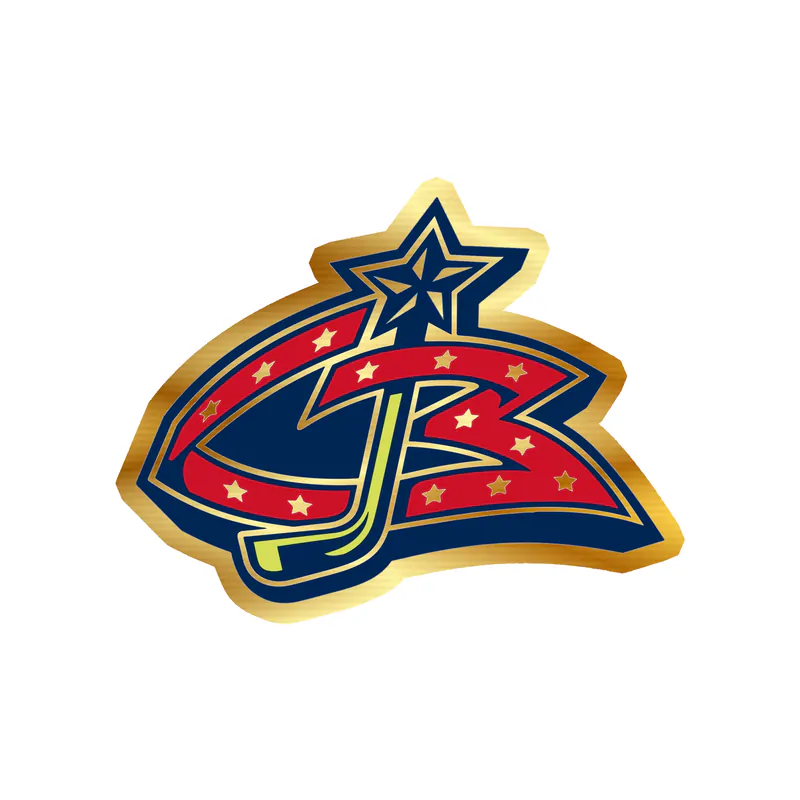 Columbus Blue Jackets - CBJ - Gold Chrome Vinyl Sticker - Custom Size
