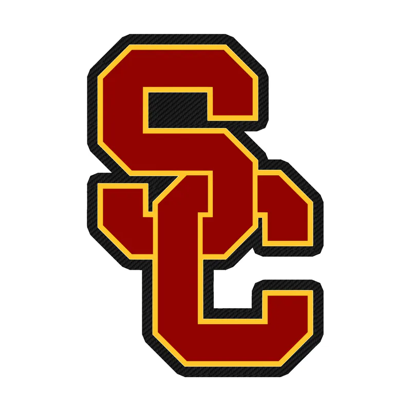 USC Trojans - Image 1 - Carbon Fiber Vinyl Decal - Custom Size