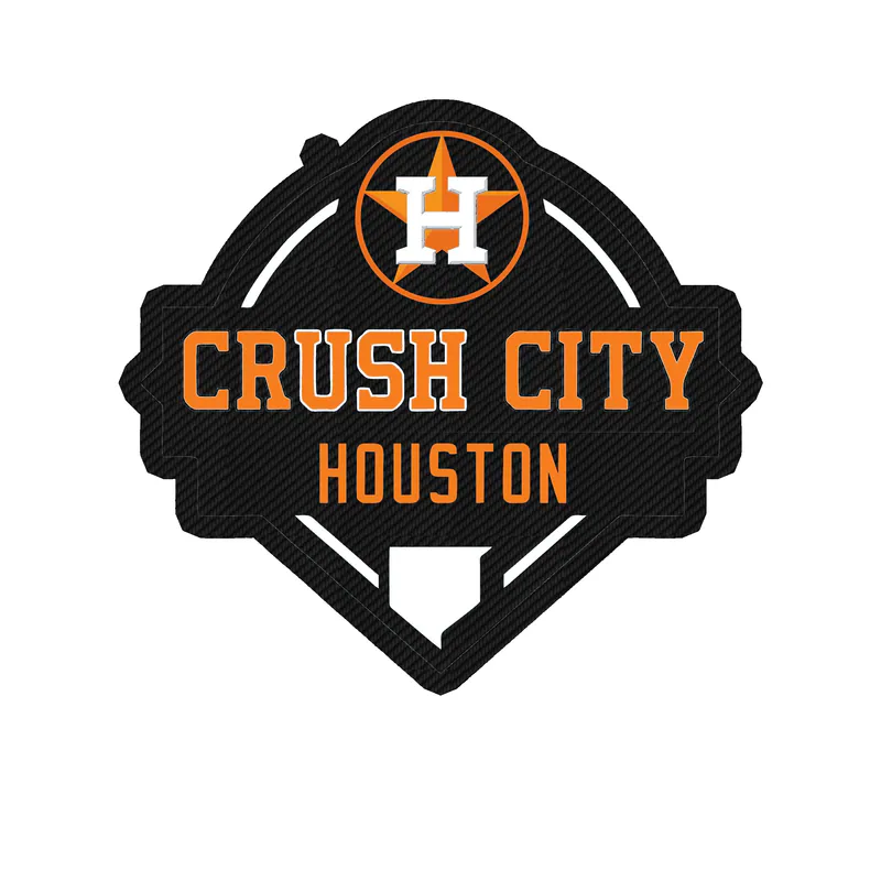 Houston Astros - Home Plate - Carbon Fiber Vinyl Sticker - Custom Size