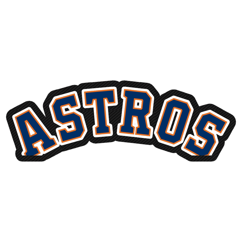 Houston Astros - Curved Astros - Carbon Fiber Vinyl Sticker - Custom Size