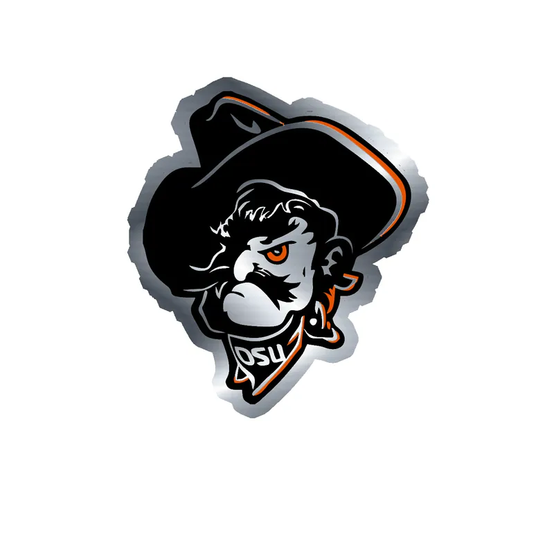 Oklahoma State University Silver Chrome Vinyl Decal