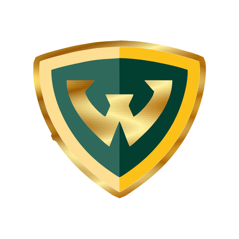 Wayne State University - Gold Chrome Vinyl Decal - Custom Size