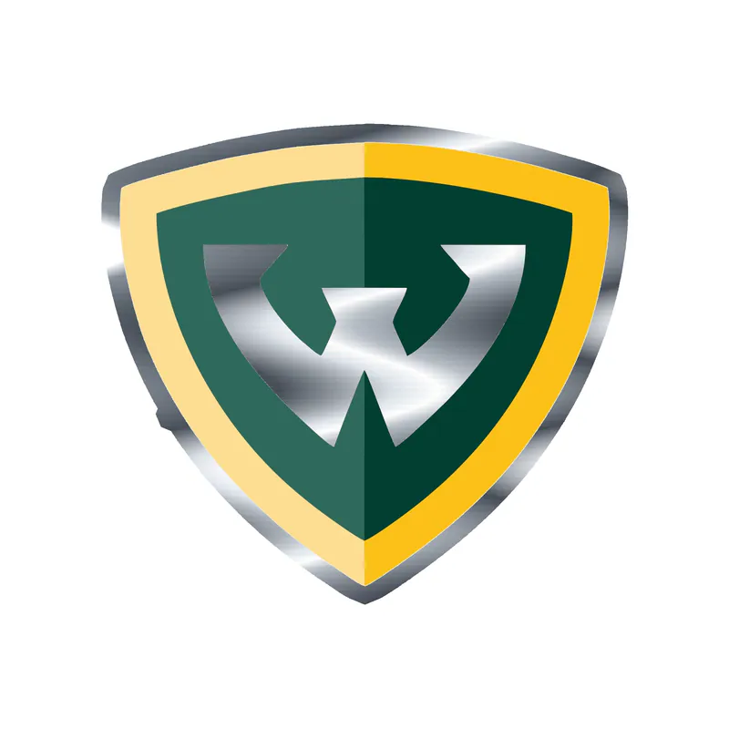 Wayne State University - Silver Chrome Vinyl Decal - Custom Size