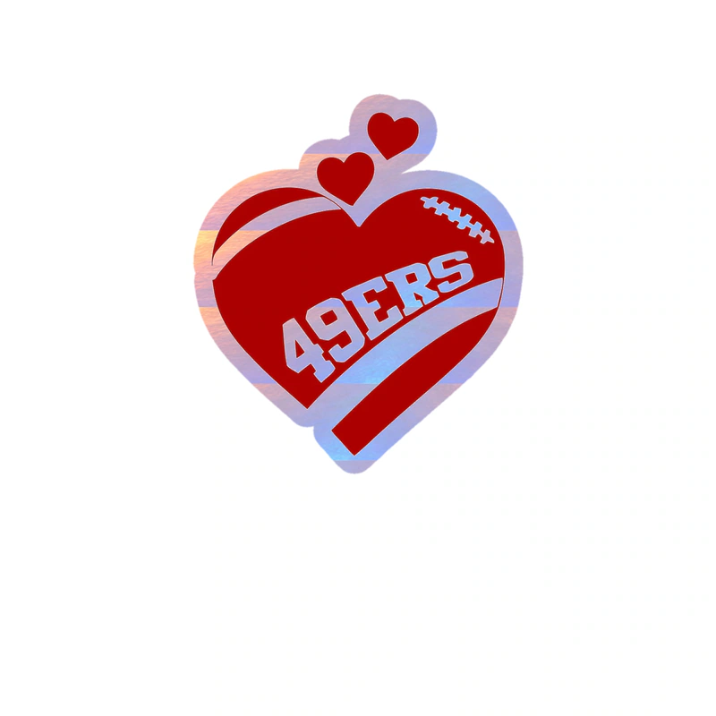 San Francisco 49ers - Image 7 - Holographic Vinyl Sticker - Custom Size