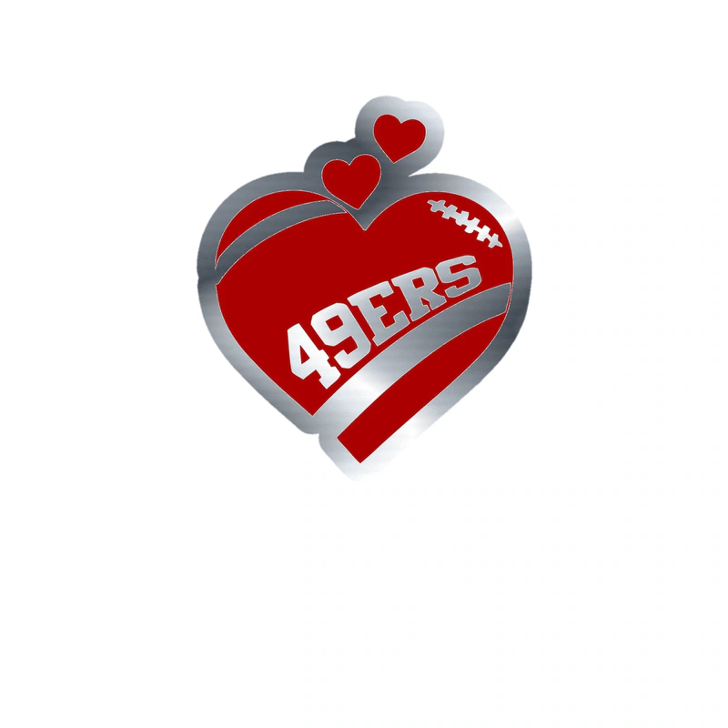 San Francisco 49ers - Image 7 - Silver Chrome Vinyl Sticker - Custom Size