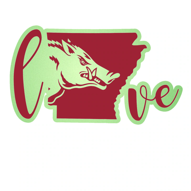 Arkansas Razorbacks - Image 10 - Glow in the Dark Vinyl Decal - Custom Size