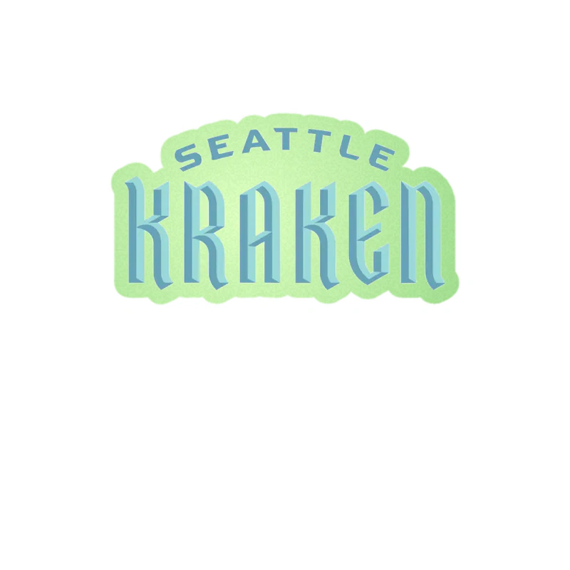 Seattle Kraken - Image 3 - Glow in the Dark Vinyl Sticker - Custom Size