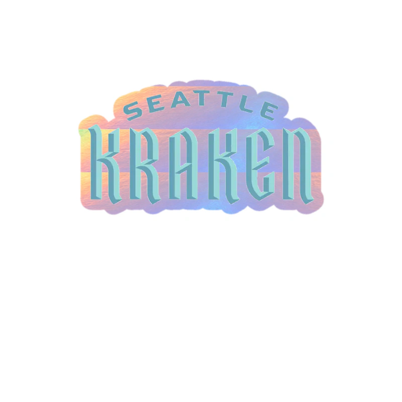 Seattle Kraken - Image 3 - Holographic Vinyl Sticker - Custom Size