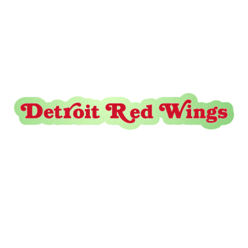 Detroit Red Wings - Name - Glow in the Dark Vinyl Sticker - Custom Size