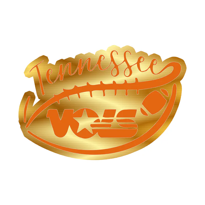 Tennessee Volunteers - Image 2 - Gold Chrome Vinyl Decal - Custom Size