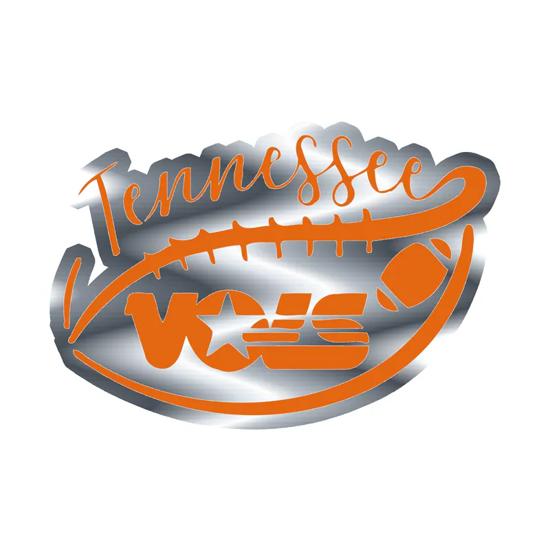 Tennessee Volunteers - Image 2 - Silver Chrome Vinyl Decal - Custom Size