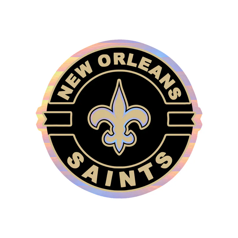 New Orleans Saints - Image 3 - Holographic Vinyl Sticker - Custom Size
