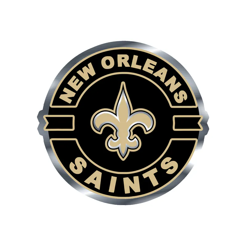 New Orleans Saints - Image 3 - Silver Chrome Vinyl Sticker - Custom Size