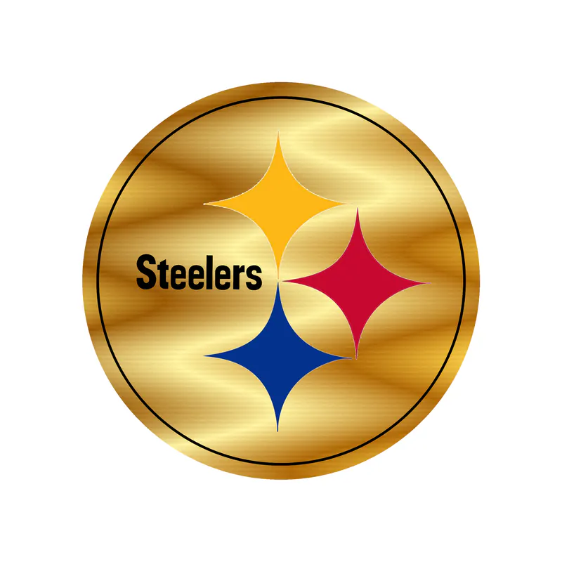 Pittsburgh Steelers - Image 7 - Gold Chrome Vinyl Sticker - Custom Size