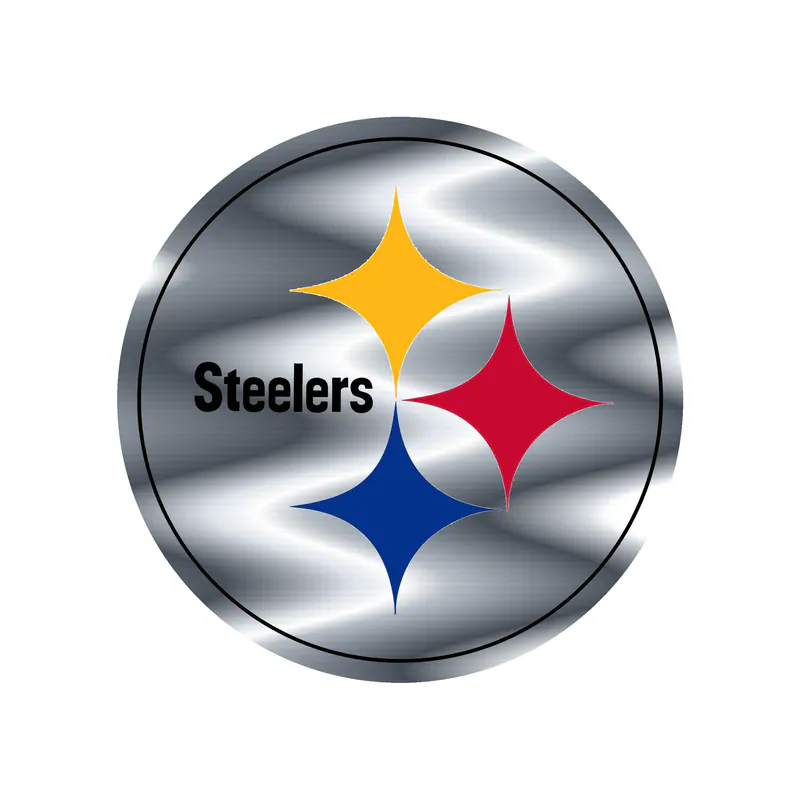 Pittsburgh Steelers - Image 7 - Silver Chrome Vinyl Sticker - Custom Size