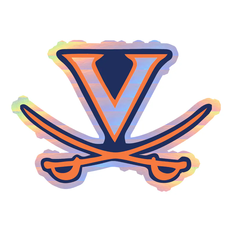Virginia Cavaliers - Image 2 - Holographic Vinyl Decal - Custom Size