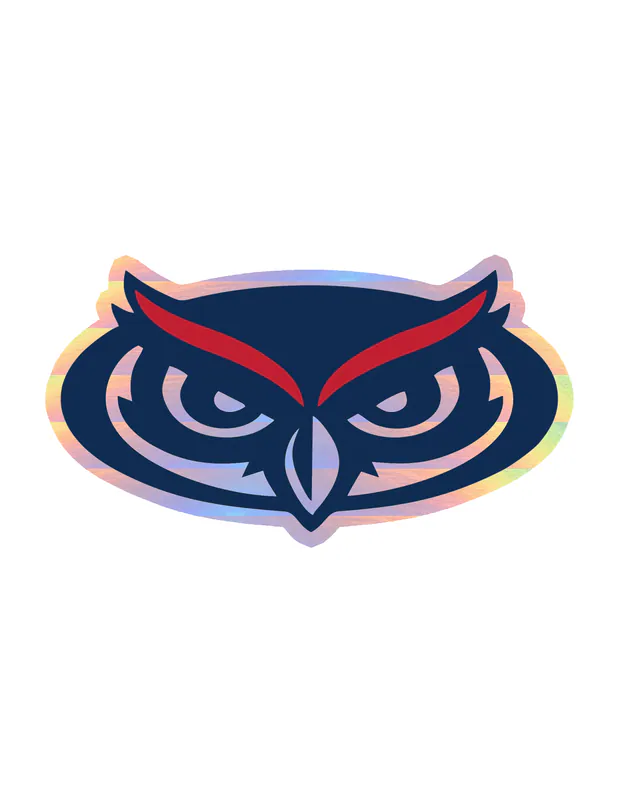 Florida Atlantic Owls - Image 1 - Holographic Vinyl Decal - Custom Size