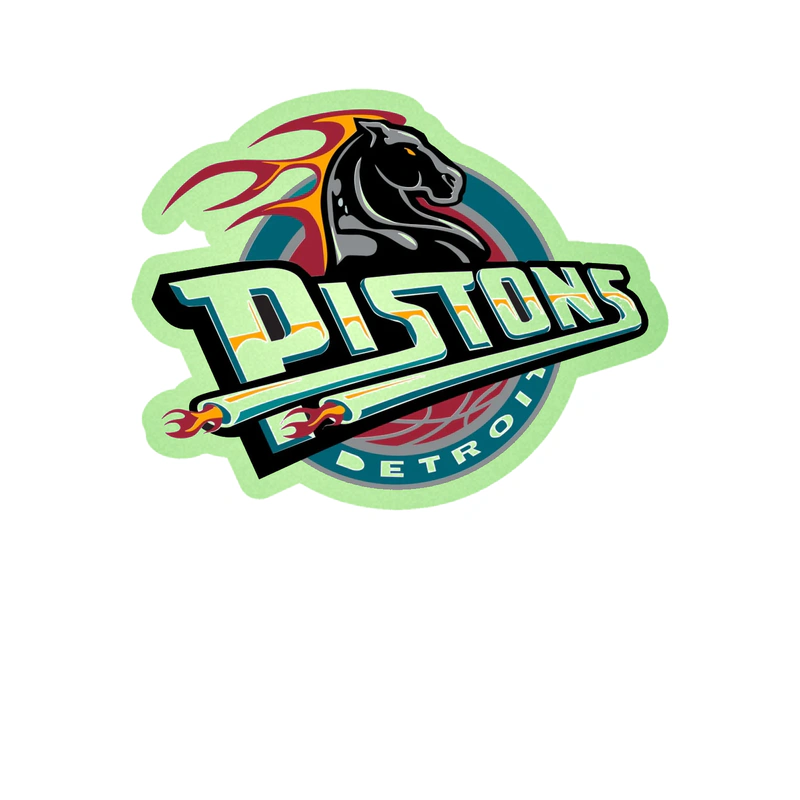 Detroit Pistons - Image 3 - Glow in the Dark Vinyl Sticker - Custom Size