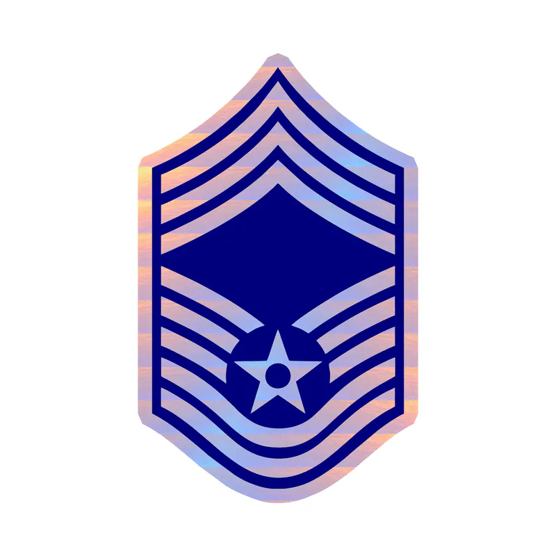 Air Force - E-9 - Holographic Vinyl Decal