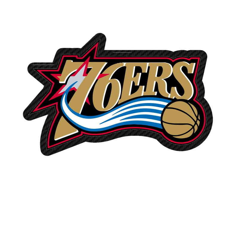 Philadelphia 76ers - Image 8 - Carbon Fiber Vinyl Sticker - Custom Size
