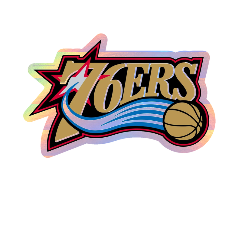 Philadelphia 76ers - Image 8 - Holographic Vinyl Sticker - Custom Size