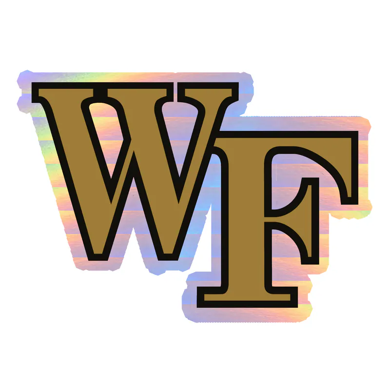 Wake Forest Demon Deacon - WF - Image 1 - Holographic Vinyl Decal - Custom Size