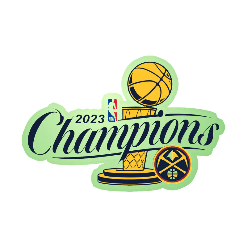 Denver Nuggets - 2023 Champions - Image 1 - Glow in the Dark Vinyl Sticker - Custom Size