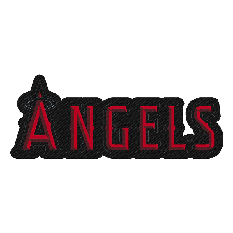 Los Angeles Angels - Angels - Carbon Fiber Vinyl Sticker - Custom Size